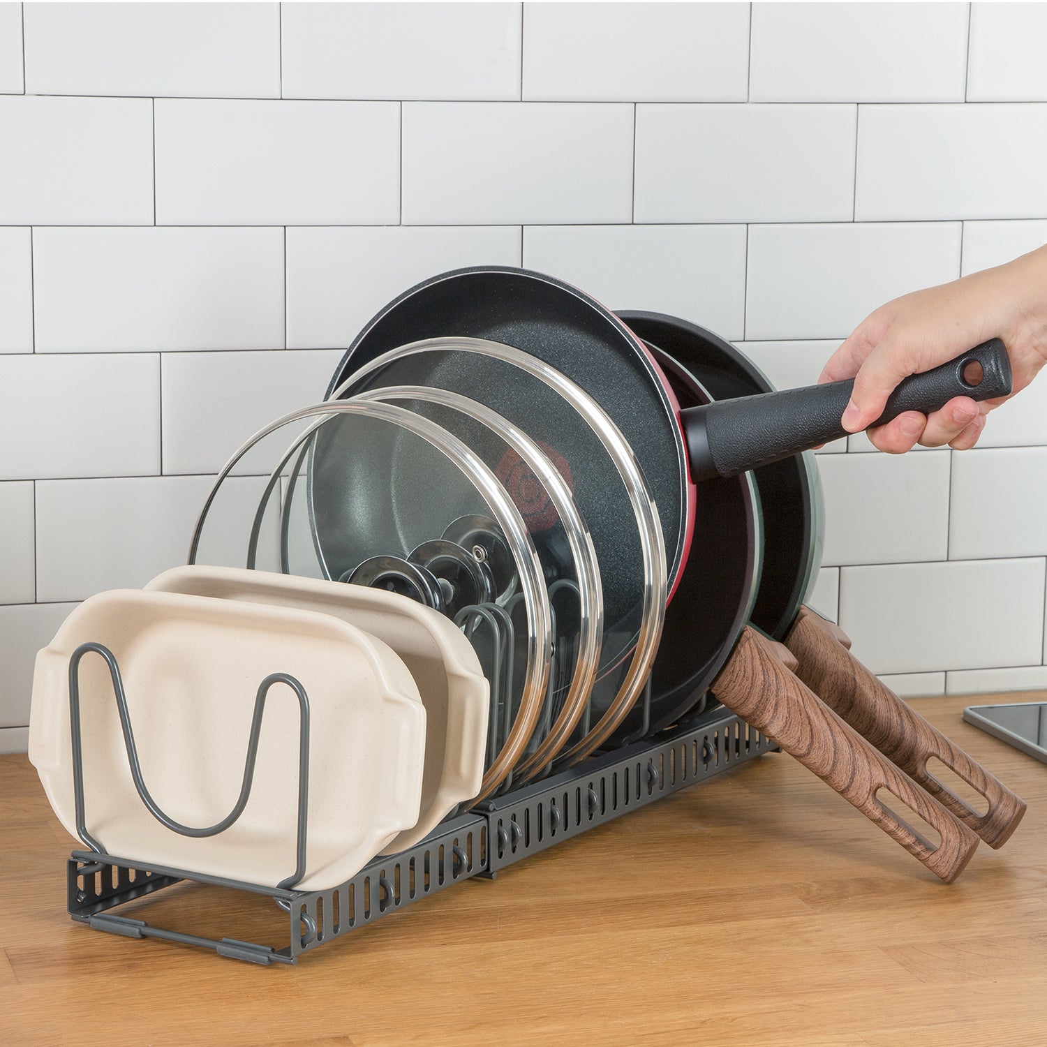 Adjustable Baking Pan Lid Retractable Rack Pots And Pans - Temu